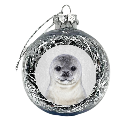 Baby Seal - xmas bauble by Gal Design