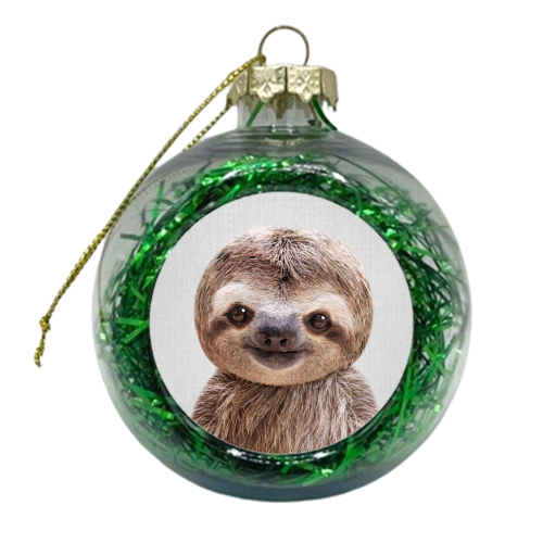 Baby Sloth - xmas bauble by Gal Design