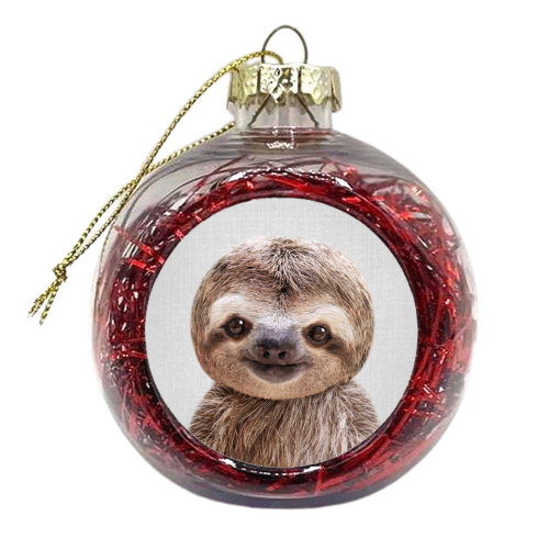 Baby Sloth - xmas bauble by Gal Design