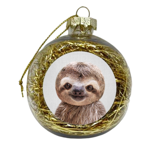 Baby Sloth - xmas bauble by Gal Design