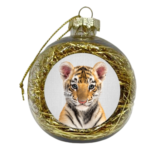 Baby Tiger - Colorful - xmas bauble by Gal Design