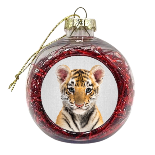 Baby Tiger - Colorful - xmas bauble by Gal Design