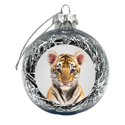 Baby Tiger - Colorful - xmas bauble by Gal Design