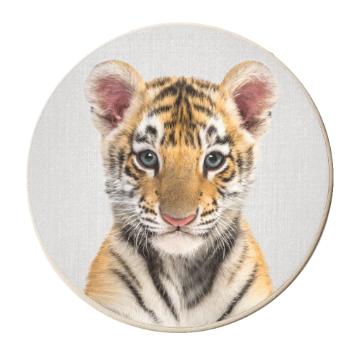 Baby Tiger - Colorful - personalised beer coaster by Gal Design