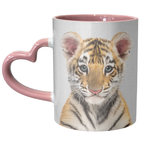 Baby Tiger - Colorful - unique mug by Gal Design
