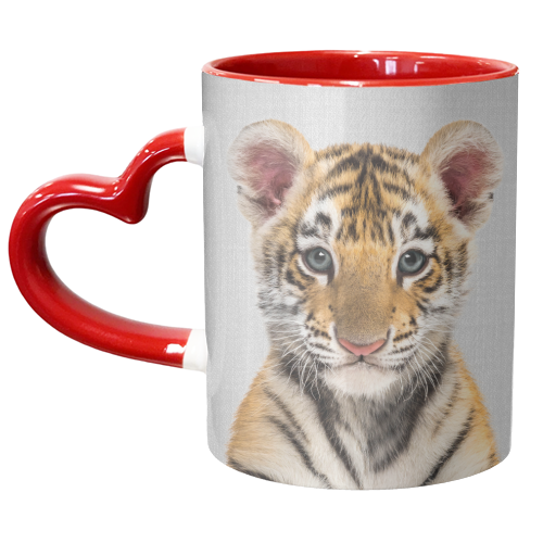 Baby Tiger - Colorful - unique mug by Gal Design