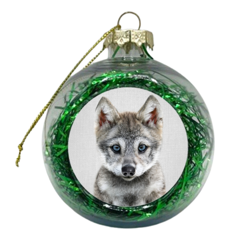 Baby Wolf - xmas bauble by Gal Design