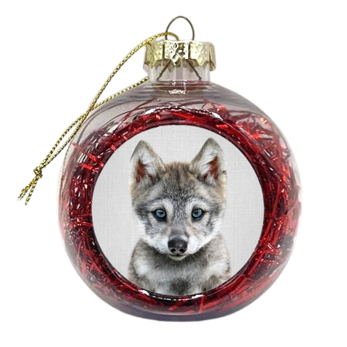 Baby Wolf - xmas bauble by Gal Design