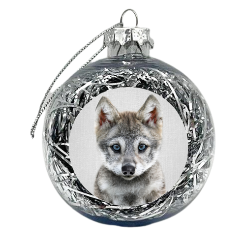 Baby Wolf - xmas bauble by Gal Design