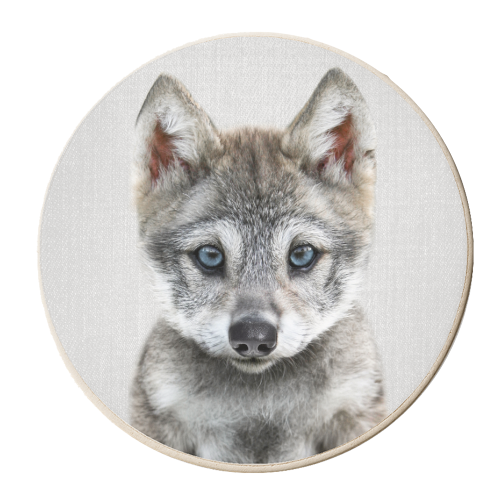Baby Wolf - personalised beer coaster by Gal Design