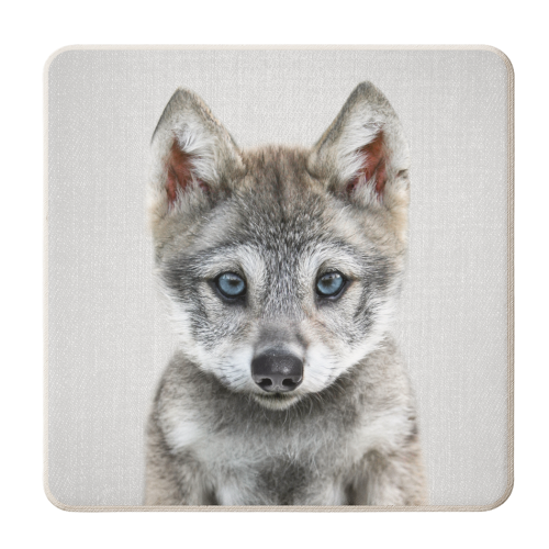 Baby Wolf - personalised beer coaster by Gal Design