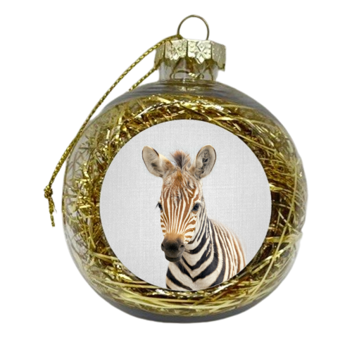 Baby Zebra - Colorful - xmas bauble by Gal Design