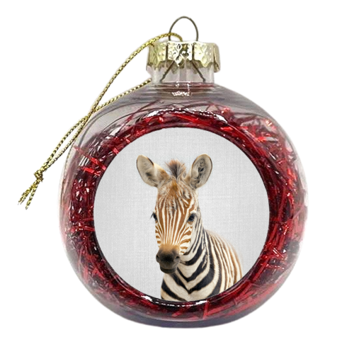 Baby Zebra - Colorful - xmas bauble by Gal Design