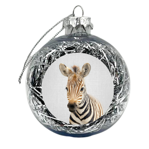 Baby Zebra - Colorful - xmas bauble by Gal Design