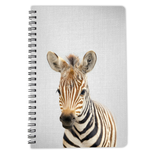 Baby Zebra - Colorful - personalised A4, A5, A6 notebook by Gal Design