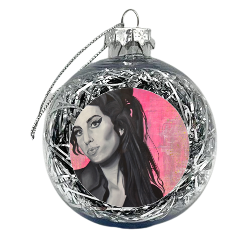 Back to black - xmas bauble by Kirstie Taylor