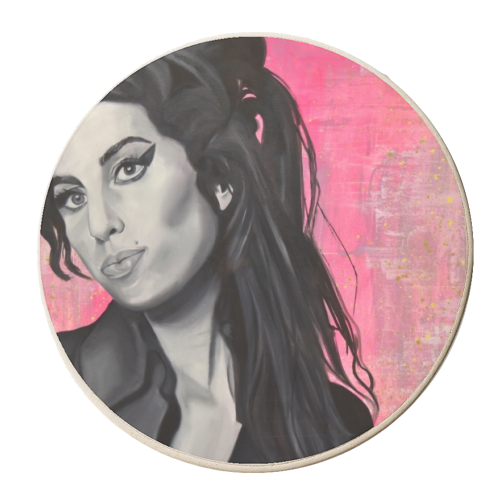 Back to black - personalised beer coaster by Kirstie Taylor