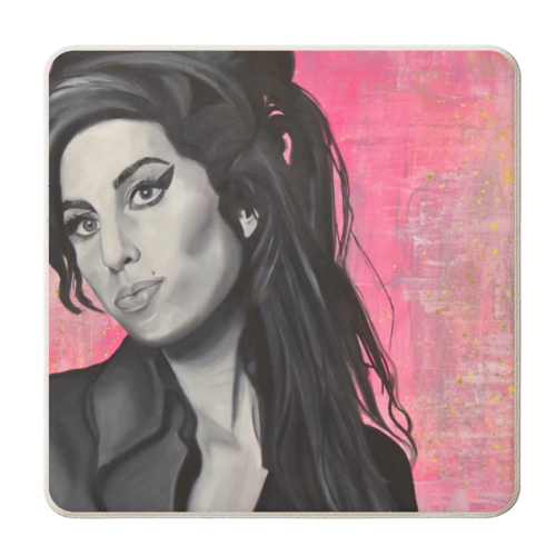 Back to black - personalised beer coaster by Kirstie Taylor