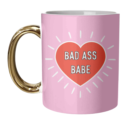 Bad Ass Babe - unique mug by Adam Regester