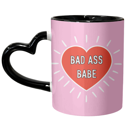 Bad Ass Babe - unique mug by Adam Regester