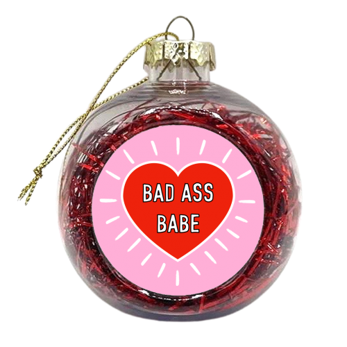 Bad Ass Babe - xmas bauble by Adam Regester