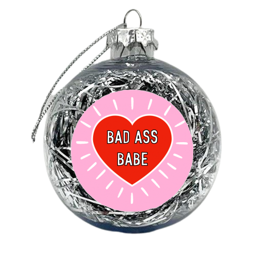 Bad Ass Babe - xmas bauble by Adam Regester