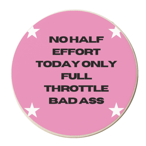 Bad Ass - personalised beer coaster by Faith Mercer