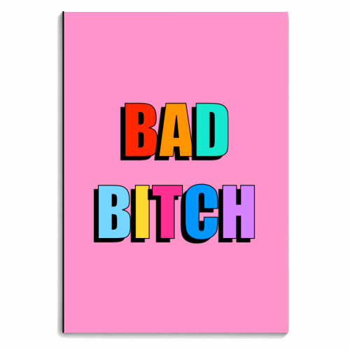 Bad Bitch (Bold Text Version) - personalised A4, A5, A6 notebook by Adam Regester