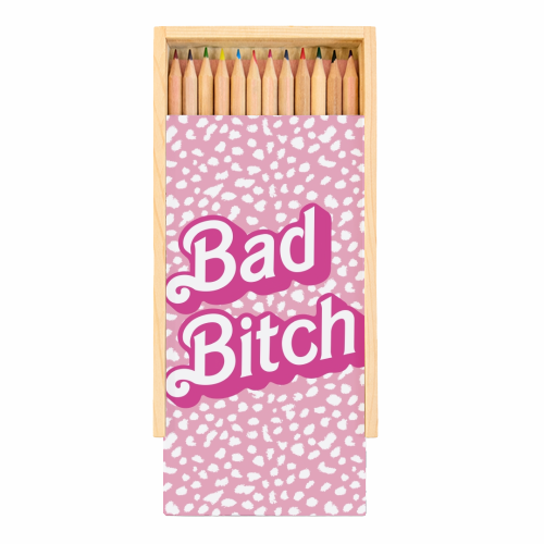 Bad Bitch Dalmatian Print - Coloured Pencils with Box by The Girl Next Draw