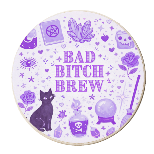 Bad Bitch/Witch - personalised beer coaster by Lilly Rose