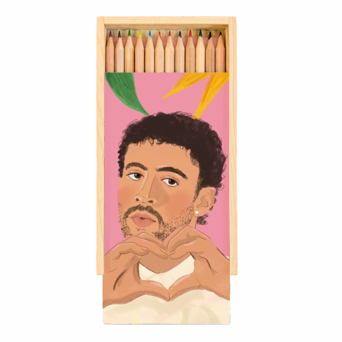 Bad Bunny - Coloured Pencils with Box by The Queer Store