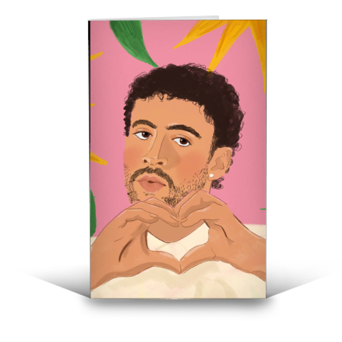 Bad Bunny - funny greeting card by The Queer Store