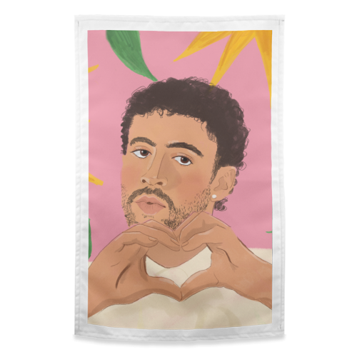 Bad Bunny - funny tea towel by The Queer Store