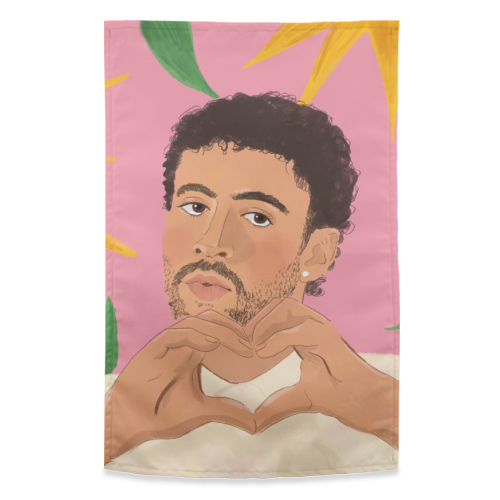 Bad Bunny - funny tea towel by The Queer Store