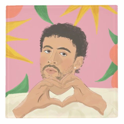 Bad Bunny - personalised beer coaster by The Queer Store