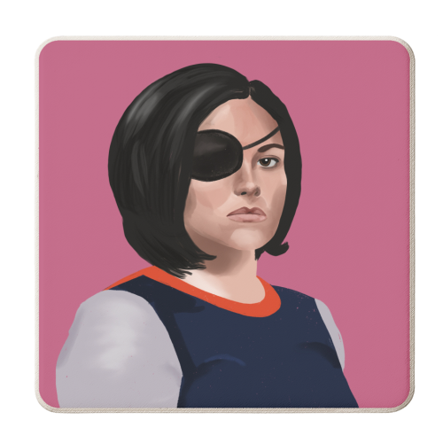 Bad Sisters Bibi - personalised beer coaster by Sarah Wilkinson