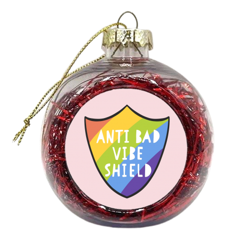 Bad Vibe Shield - xmas bauble by Alice Palazon