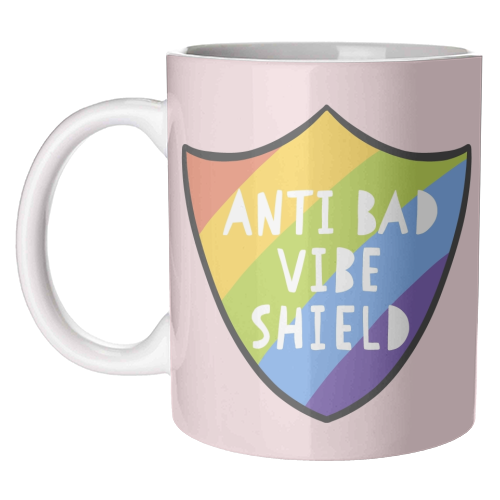 Bad Vibe Shield - unique mug by Alice Palazon