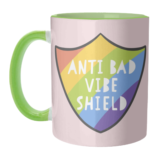 Bad Vibe Shield - unique mug by Alice Palazon