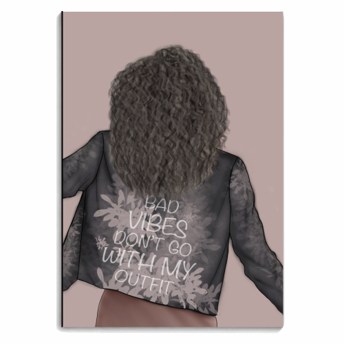 Bad Vibes Don't Go With My Outfit - personalised A4, A5, A6 notebook by Ellie Mackinnon