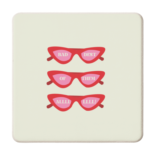 Baddest of them all! - personalised beer coaster by The Yellow Box