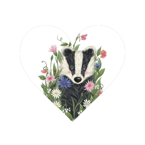Badger In The Garden - Magnet by Ellie Bednall