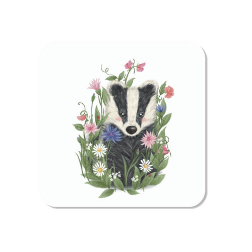 Badger In The Garden - Magnet by Ellie Bednall