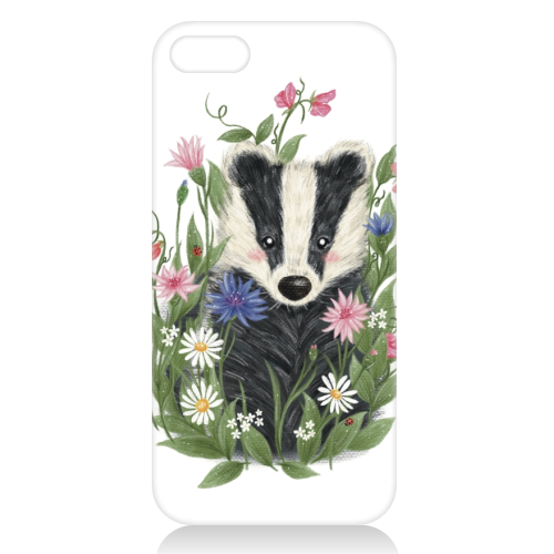 Badger In The Garden - unique phone case by Ellie Bednall
