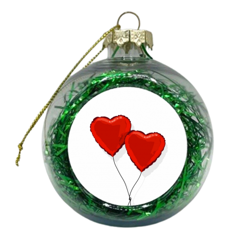 Balloon heart illustration - xmas bauble by The Girl Next Draw