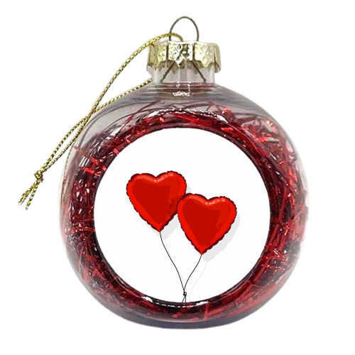 Balloon heart illustration - xmas bauble by The Girl Next Draw