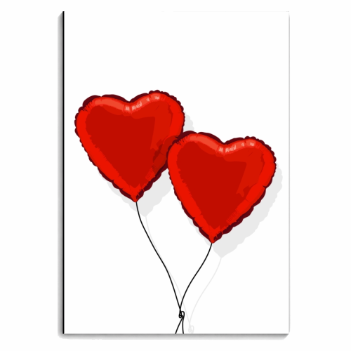 Balloon heart illustration - personalised A4, A5, A6 notebook by The Girl Next Draw