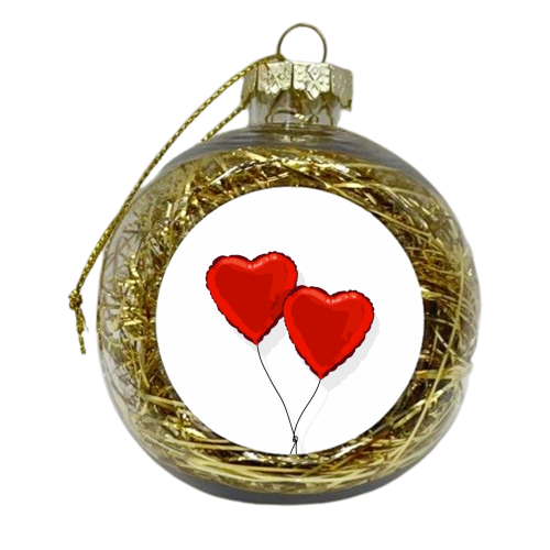 Balloon heart illustration - xmas bauble by The Girl Next Draw