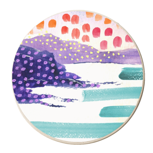 Balmaha In Colour - personalised beer coaster by Dizzywonders