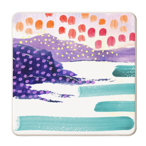 Balmaha In Colour - personalised beer coaster by Dizzywonders